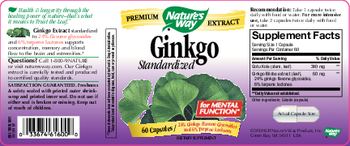 Nature's Way Ginkgo Standardized - supplement