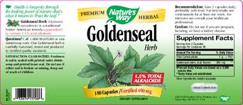 Nature's Way Goldenseal Herb - supplement