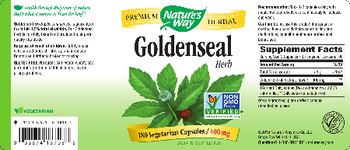 Nature's Way Goldenseal Herb - supplement