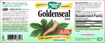 Nature's Way Goldenseal Root 570 mg - supplement