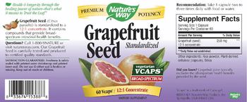 Nature's Way Grapefruit Seed Standardized - supplement