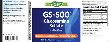 Nature's Way GS-500 Glucosamine Sulfate - supplement