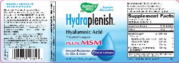 Nature's Way Hydraplenish Plus MSM - supplement