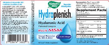 Nature's Way Hydraplenish Plus MSM - supplement