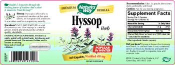 Nature's Way Hyssop Herb - supplement