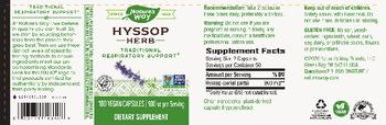 Nature's Way Hyssop Herb - supplement