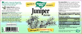 Nature's Way Juniper Berries - supplement