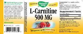 Nature's Way L-Carnitine 500 mg - supplement