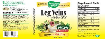 Nature's Way Leg Veins With Tru-OPCs - these statements have not been evaluated by the food drug administration this product is not intende