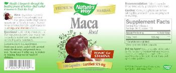 Nature's Way Maca Root 525 mg - supplement