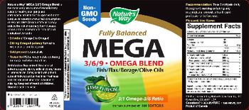 Nature's Way Mega 3/6/9 Omega Blend Lime Flavor - supplement