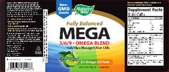 Nature's Way MEGA 3/6/9 Omega Blend Lime Flavor - supplement