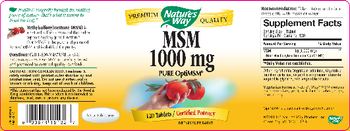 Nature's Way MSM 1000 mg - supplement