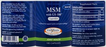 Nature's Way MSM with GS-500 - supplement
