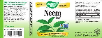 Nature's Way Neem Leaf 475 mg - supplement