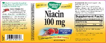 Nature's Way Niacin 100 mg - supplement