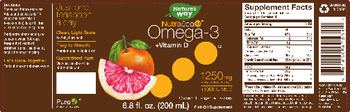 Nature's Way NutraSea +D Omega-3 +Vitamin D 1250 mg Grapefruit Tangerine Flavored - fish oil supplement