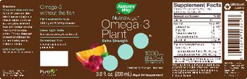 Nature's Way NutraVege Omega-3 Plant Extra Strength Cranberry Orange Flavored - algal oil supplement