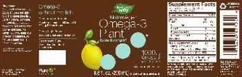Nature's Way NutraVege Omega-3 Plant Extra Strength Zesty Lemon Flavored - algal oil supplement