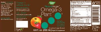 Nature's Way NutraVege Omega-3 Plant Strawberry Orange Flavored - algal oil supplement