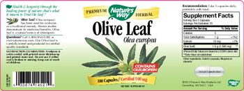 Nature's Way Olive Leaf Olea Europea - supplement