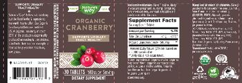 Nature's Way Organic Cranberry - supplement