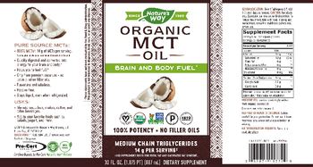 Nature's Way Organic MCT Oil - since 1969