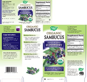 Nature's Way Organic Sambucus - supplement