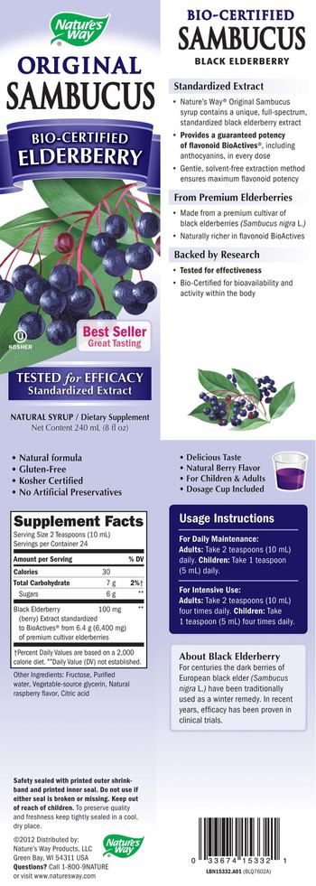 Nature's Way Original Sambucus - supplement