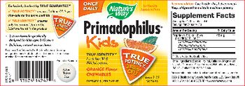 Nature's Way Primadophilus Kids Orange Flavor Chewables - supplement