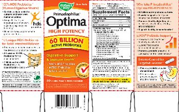 Nature's Way Primadophilus Optima 60 Billion High Potency - supplement