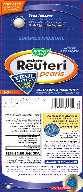 Nature's Way Primadophilus Reuteri Pearls - probiotic supplement