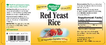 Nature's Way Red Yeast Rice 600 mg - supplement