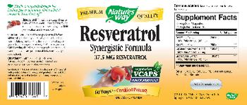 Nature's Way Resveratrol Synergistic Formula - supplement