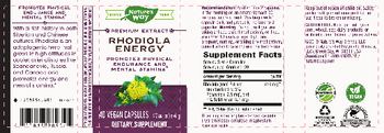 Nature's Way Rhodiola Energy 410 mg - supplement