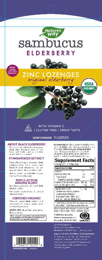 Nature's Way Sambucus Elderberry Zinc Lozenges Orignal Elderberry - supplement