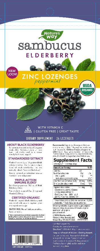 Nature's Way Sambucus Elderberry Zinc Lozenges Peppermint - supplement