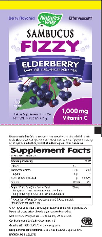 Nature's Way Sambucus Fizzy Berry Flavored - supplement drink mix