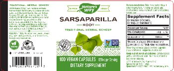 Nature's Way Sarsaparilla Root 850 mg - supplement