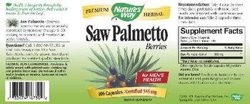 Nature's Way Saw Palmetto Berries - supplement