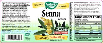 Nature's Way Senna Leaves 450 mg - supplement