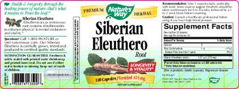Nature's Way Siberian Eleuthero Root - supplement