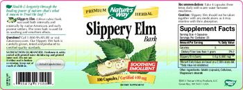 Nature's Way Slippery Elm Bark - supplement