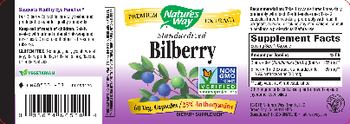 Nature's Way Standardized Bilberry - supplement