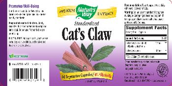 Nature's Way Standardized Cat's Claw - supplement