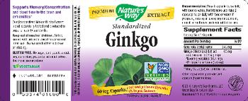 Nature's Way Standardized Ginkgo - supplement
