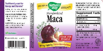 Nature's Way Standardized Maca - supplement