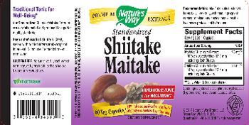 Nature's Way Standardized Shiitake Maitake - supplement