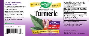 Nature's Way Standardized Turmeric 750 mg - supplement