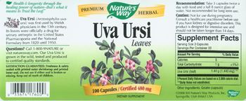 Nature's Way Uva Ursi Leaves - supplement